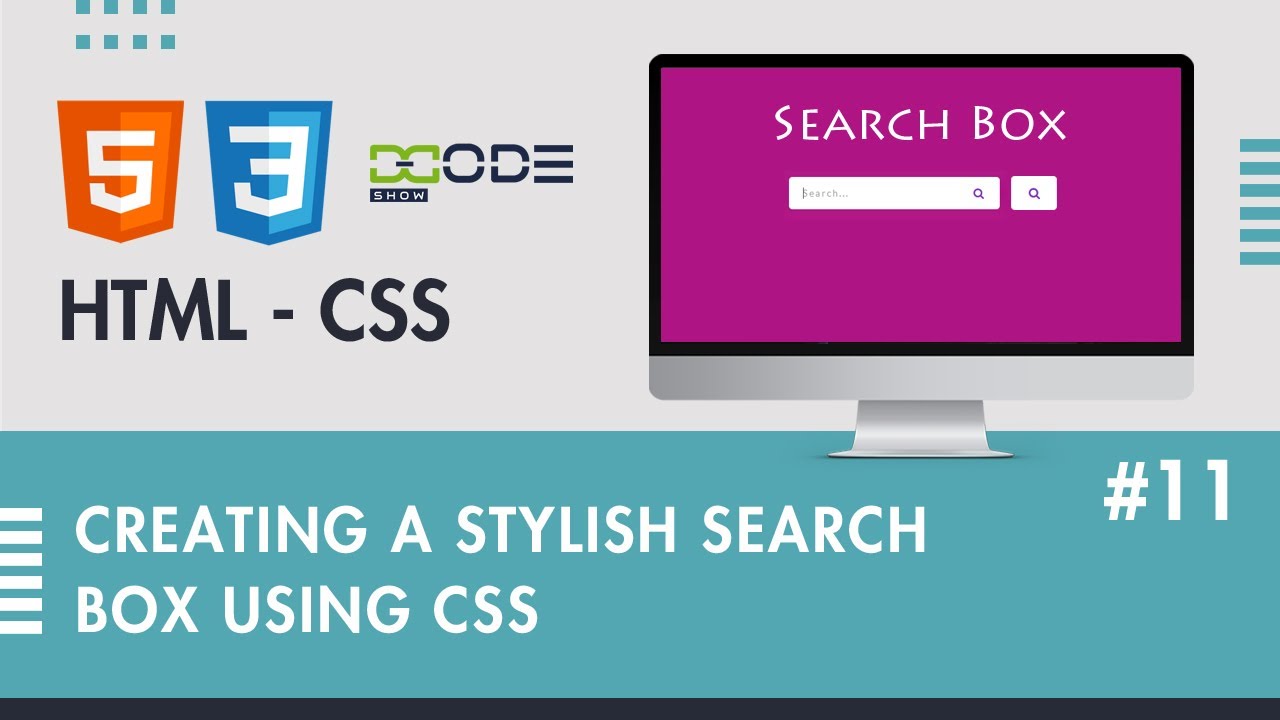 Creating a Stylish Search Box Using CSS | Search Box in HTML CSS