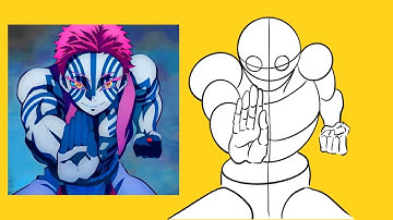 How to Draw Anime Characters in Dynamic Poses | Drawing Akaza
