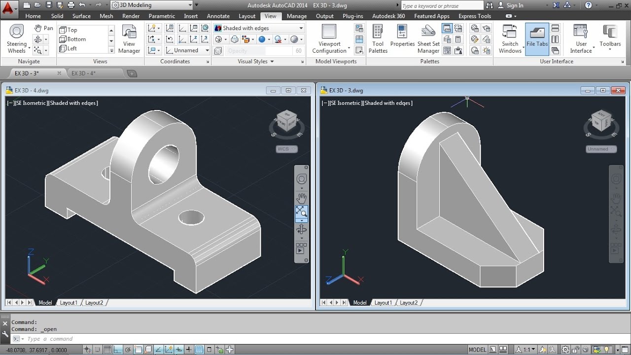 Autocad 3d Basics Training Exercises 1 Of 3 Youtube