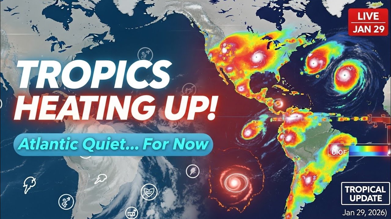 Сезон ураганов в прямом эфире: Атлантика спокойна, тропики по всему миру накаляются! (29 января 2...
