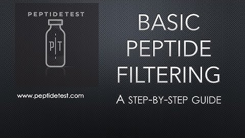 Peptide Filtering Basics -  PES Syringe Filter