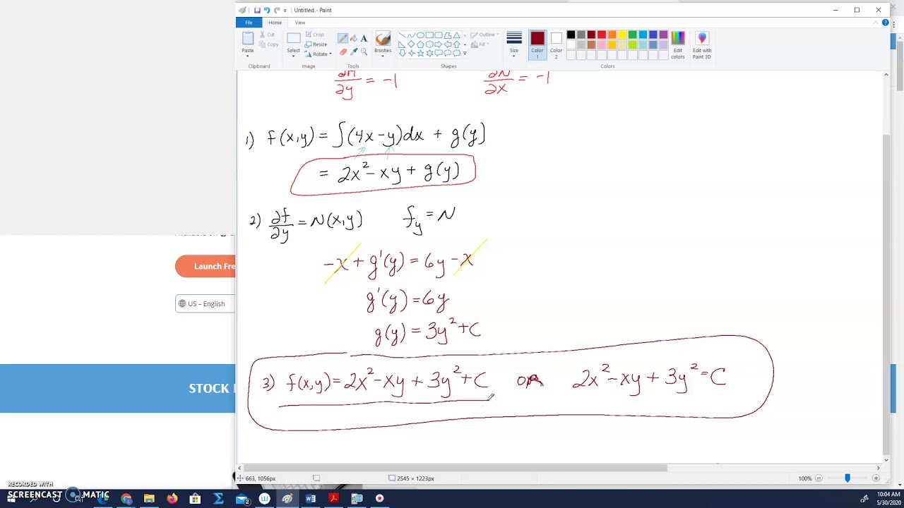 Exact Equations YouTube