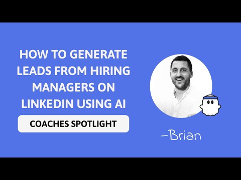 How to generate leads from hiring managers on Linkedin using Phantombuster and AI.
