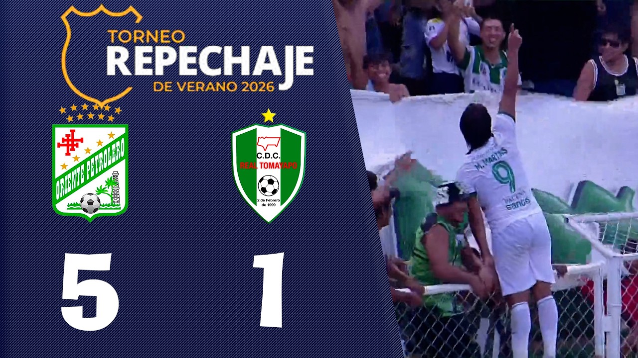 Triunfo indiscutible - Oriente petrolero 5 - Real Tomayapo 1 - Torneo Repechaje de Verano