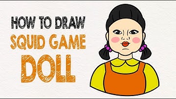 How to draw squid game doll step by step easy