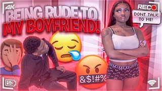 Being rude to my boyfriend then calling him another mans name !! *he walks out 😂