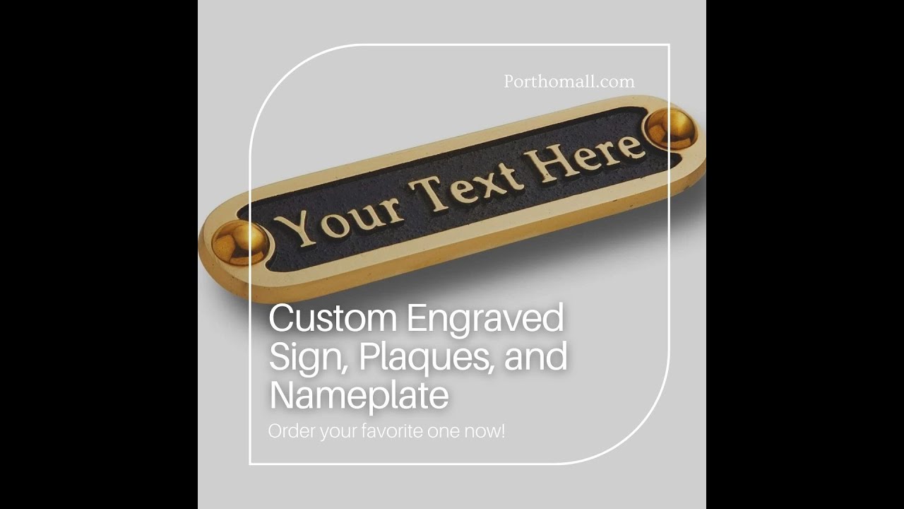 Custom Engraved Sign, Plaques, and Nameplate for sale @ Porthomall com