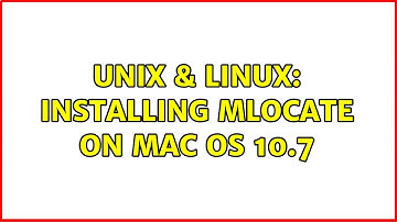Unix & Linux: Installing mlocate on mac OS 10.7