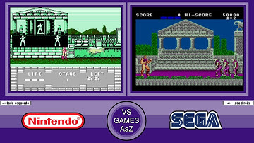 Altered Beast(NES Vs Master System)Side By Side Comparison Graphics.