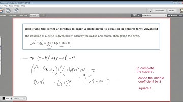 Identifying the center and radius of a circle in general form - advanced   Edited