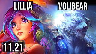 LILLIA vs VOLIBEAR (JNG) | Rank 3 Lillia, 8/0/2, Legendary | TR Grandmaster | 11.21