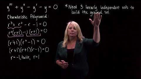 Third Order Linear Homogeneous DE with Constant Coefficients Example