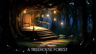 🔴Magical Forest Ambience 🌿 A Fairy Room In A Treehouse | White Noise - Sounds for sleeping, relaxing