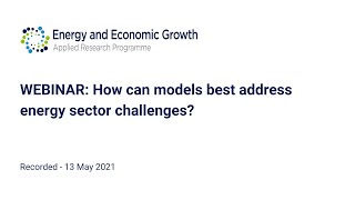 Webinar: How can models best address energy sector challenges? screenshot 5