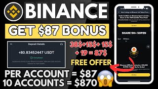 Binance Affiliate New Event | Binance New offer | Binance per account $87 | Full Guide &amp; Tips