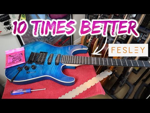 8 easy steps ANYONE can do to transform your guitar! Setting up the Fesley FDK800 #guitarreview