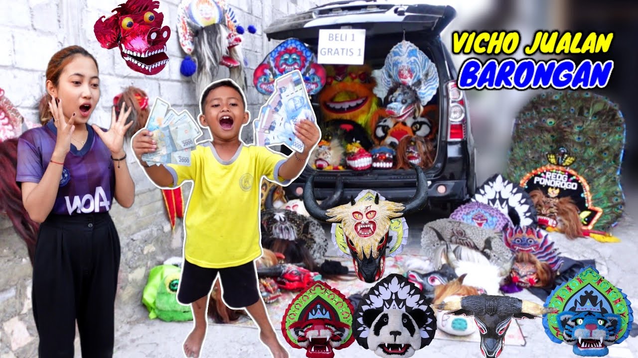 VICHO JUALAN BARONGAN DAPAT BANYAK UANG || AYO BARONGAN DI BELI