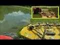 Tractor mowing pond dam, deer trails & tight jams! Bushwhacker MD 144
