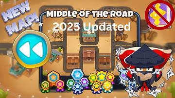 🚧 NEW MAP Middle of the Road [Reverse] Guide | No Monkey Knowledge | BTD6 (2025 Updated) 🎯