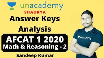 AFCAT 1 2020 Answer Key | AFCAT 2020 Maths Reasoning Answer Key - 2 | AFCAT 2020 Answer Key Analysis