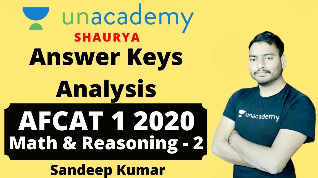 AFCAT 1 2020 Answer Key | AFCAT 2020 Maths Reasoning Answer Key - 2 | AFCAT 2020 Answer Key Analysis