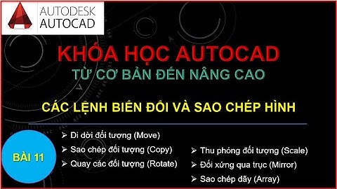 AutoCad - Bài 11: Lệnh biến đổi và sao chép hình (Move; Copy; Rotate; ...) | @NGUYỄN QUỐC TỚI