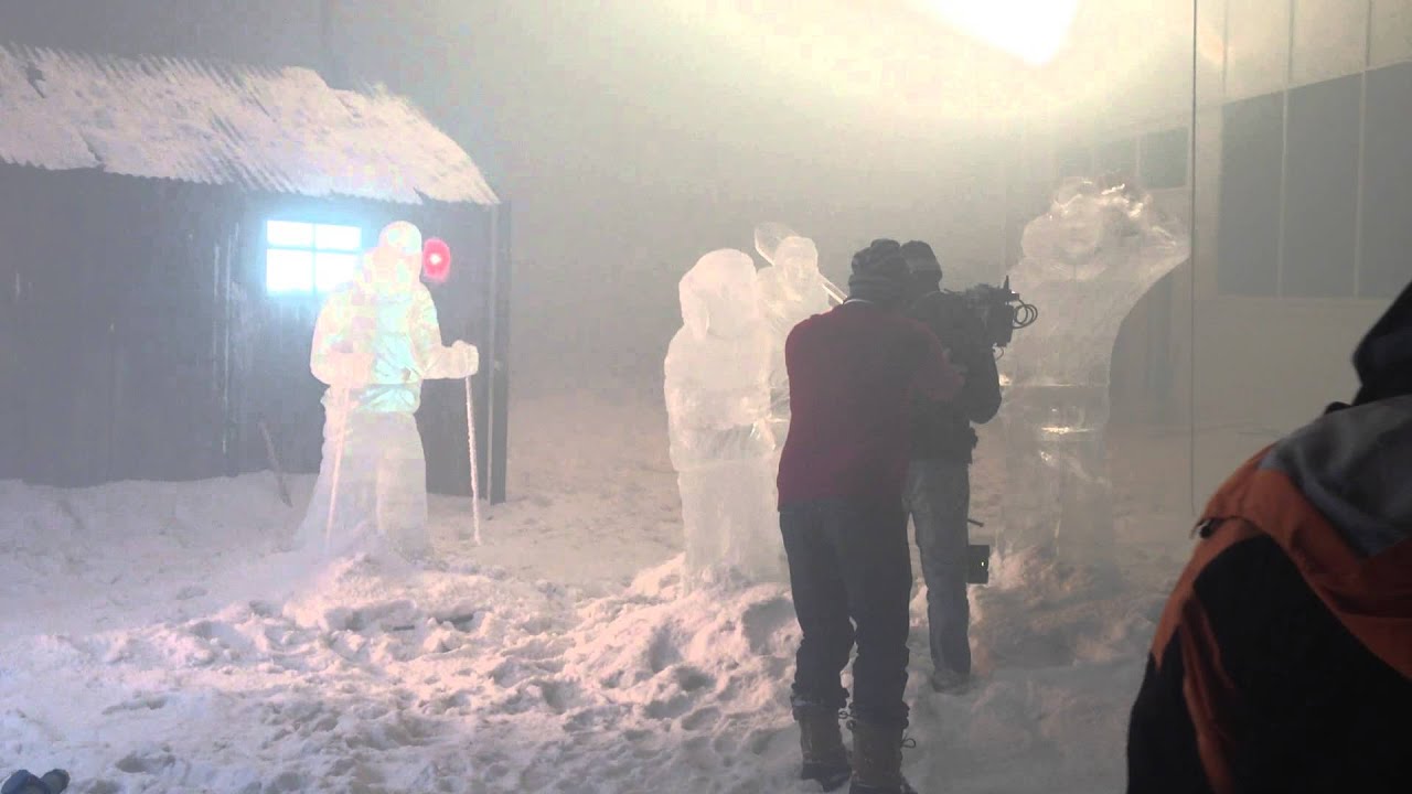 behind the scenes of Walking with the Wounded - Ice Sculptures