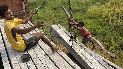 Electricity Power Poles Unloading work Video | very hard work😲