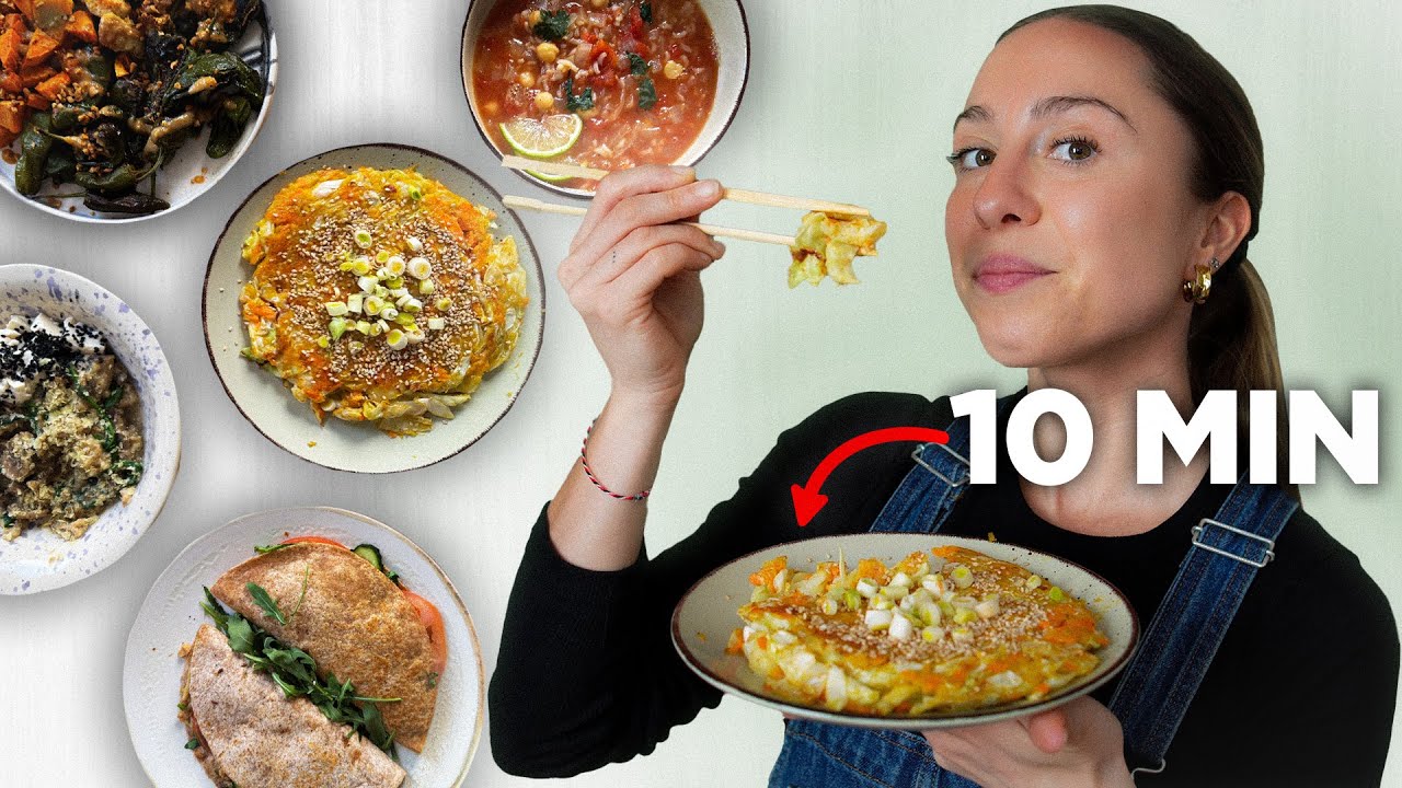 5 Cenas Completas en 10 Minutos 🌱 Recetas 100% VEGETALES