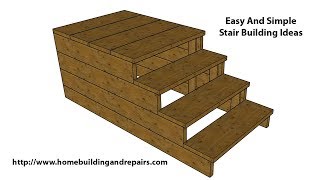 Easy Three Step Stair Building Project #1 10 1/2 Inch Treads And 7 1/2 Risers