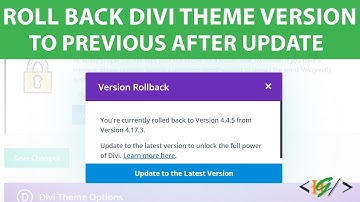 How To RollBack Divi Theme To The Previous Version After An Update