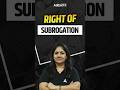 What is Right of Subrogation? #brbl #caiibbrbl #nikkitasingh #officersadda247