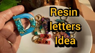 Epoxy resin tutorial /  resin keychain / Resin letters