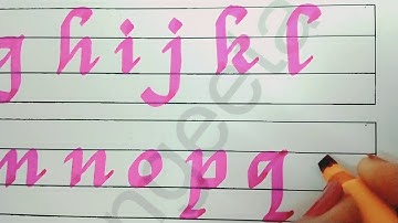 Calligraphy for Beginners (small-case) - How to write Italic Alphabets using Chisel-Cut Marker