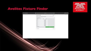Avolites Personality Fixture Finder