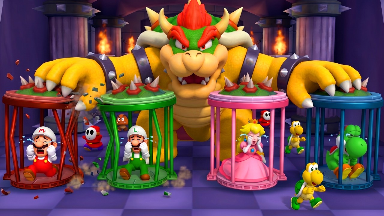 【マリオパーティ5】スリル満点のバトル！ マリオvsルイージvsピーチvsヨッシー 一番強いのは誰