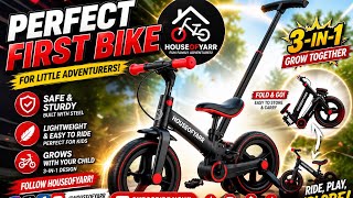 Perfect First Bike for Toddlers! 🚲 3-in-1 Bike Review & Fun Ride #kidsbike#toddler#bike #boyplaying 