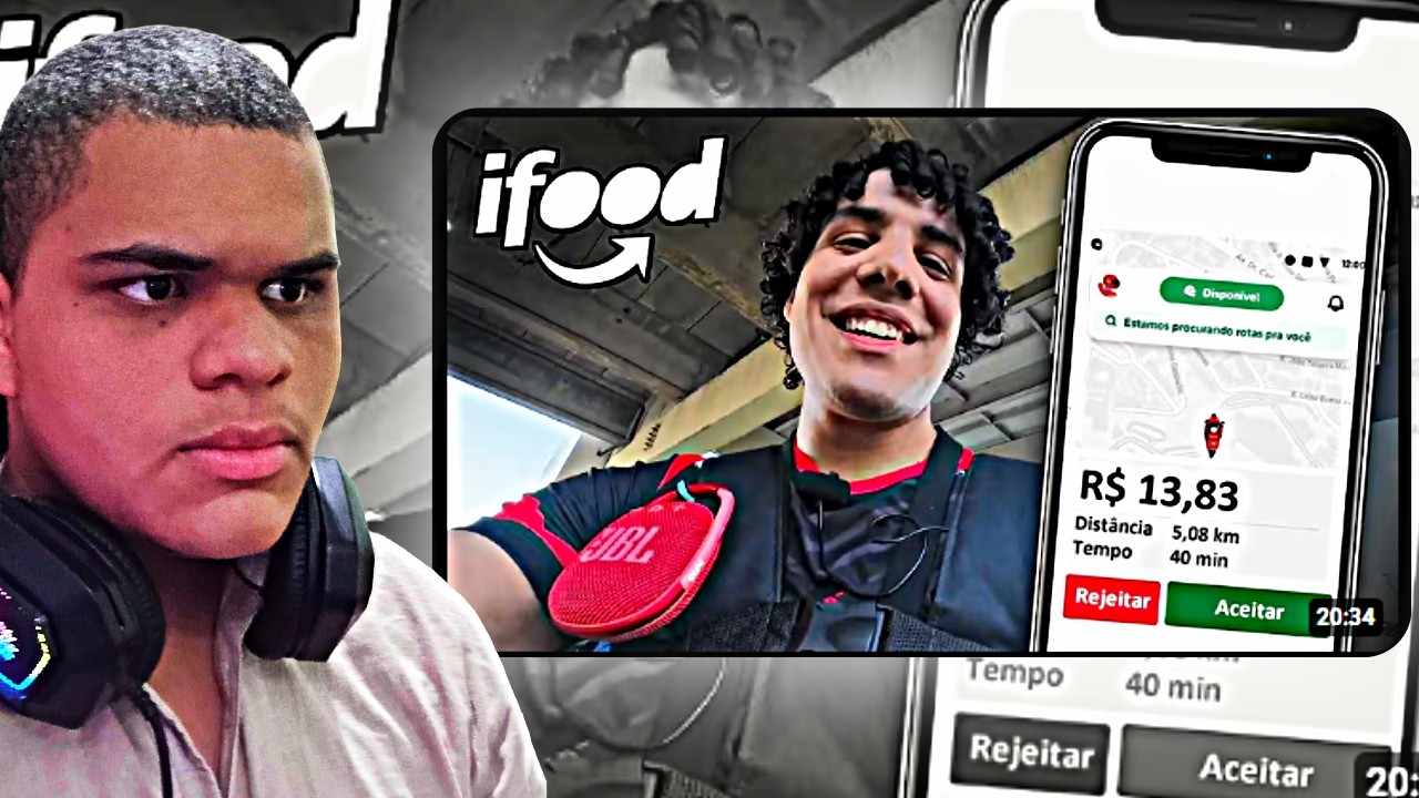 FIZ ENTREGAS NO IFOOD DE BIKE! (quanto ganhei?) SolaLIVE DOUGLAS SOLA ‹ REACT ›