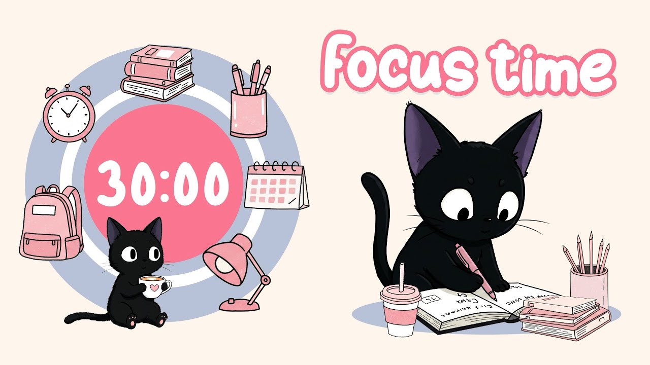 Focus Hour with Cats 🐾 Stay Calm, Work Smarter, Keep the Flow 🐱 ...