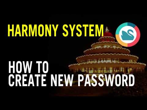 Harmony System - Create New Password
