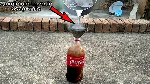 Casting aluminium in coca cola bottle/Crazy Experiment..