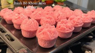 Bánh Bò Xốp khoai Môn,Làm Cách Này Khi Bánh Nguội Vẫn Xốp Mềm Ngon  Như Mới - Steamed Rice Taro Cake