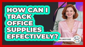 How Can I Track Office Supplies Effectively?