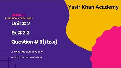 Class 12 mathematics unit 2 Exercise 2.3 Question.6(i to x) |second year math | intermediate exam