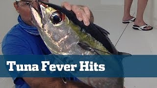 Blasting Tuna In The Bahamas - Florida Sport Fishing TV - Crazy Bird Action Unbelievable Readings