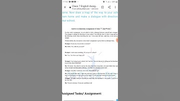 class 7 English assignment and solution. 4th week assignment. 2021.