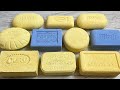 Painted dry soap ASMR soap cutting Relaxing sounds Резка крашенного мыла АСМР Хруст мыла 💛