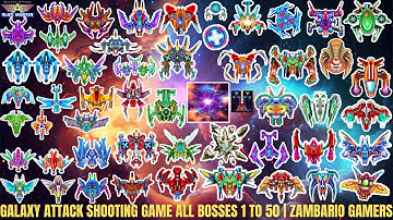 Galaxy Attack Alien Shooter All Bosses 1-50 | Full Boss Fight Walkthrough