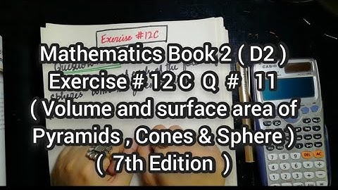 Mathematics Book 2 (D2) |  7th Edition | Exercise # 12 C | Q # 11  | Ifra Syed | in Urdu\Hindi
