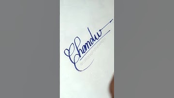 Chandu Signature #chandu #calligraphy #viral #trending #shorts #tiktok #reels #beautiful #writing